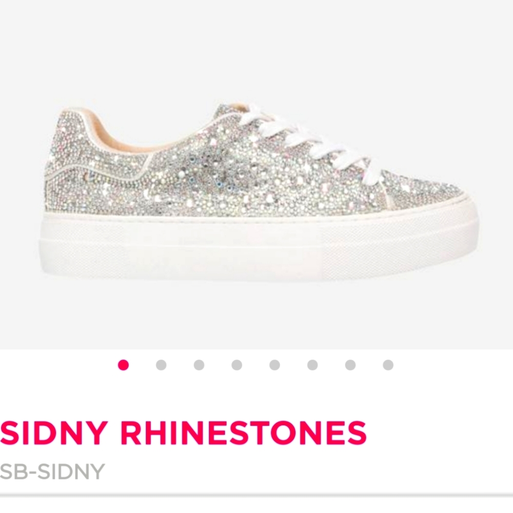 Brand new, still in the box Betsey Johnson rhinstone sneakers